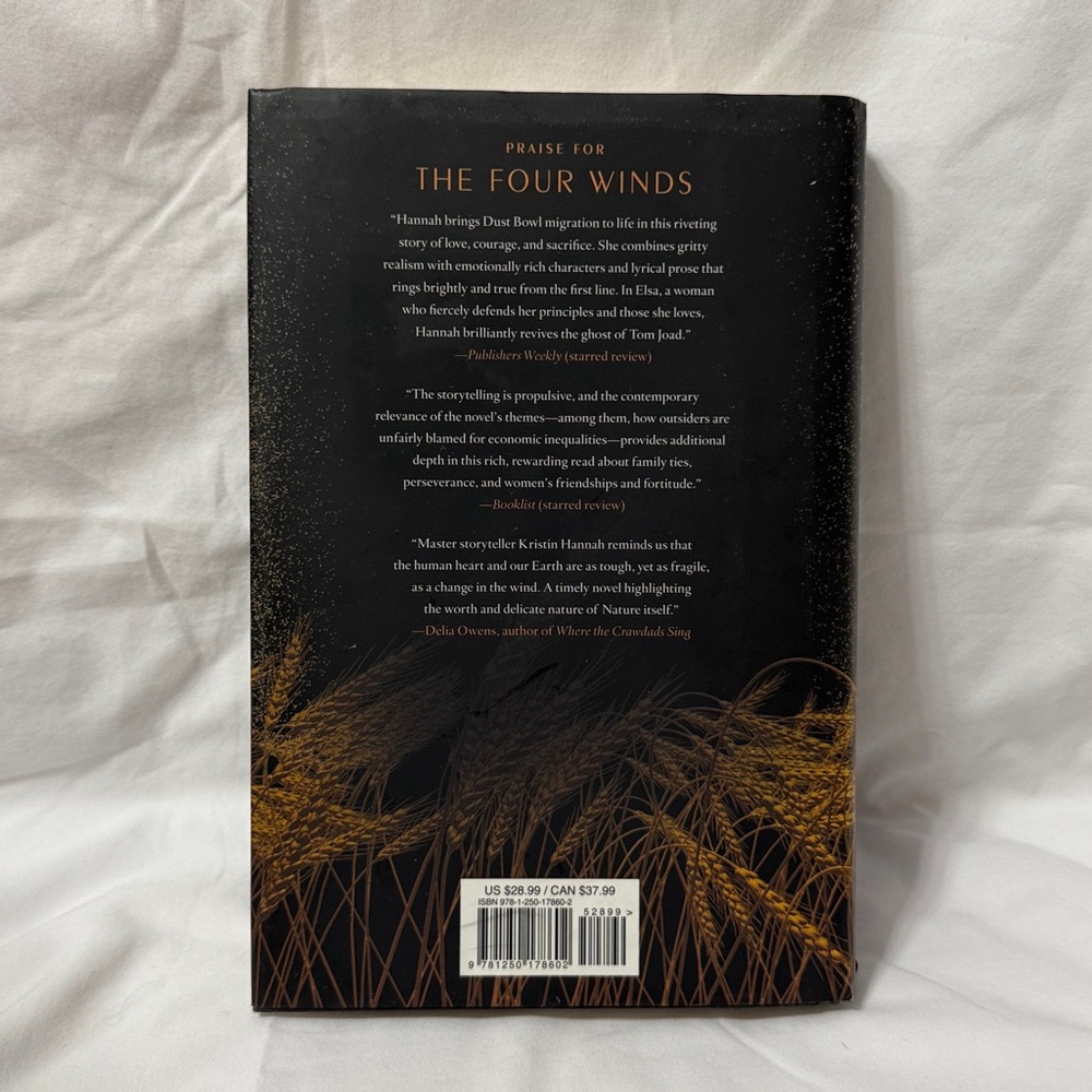 “The Four Winds” by Kristin Hannah Hardcover Fiction Book. - Picture 2 of 16